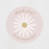 "Flower Power Party" - Children's Birthday Party Stickers in Rose by Joanna Griffin - In Use