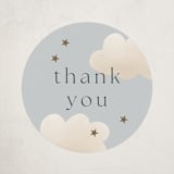 "Twinkle Twinkle" - Children's Birthday Party Stickers in Sky by Joyce Pinheiro - Front