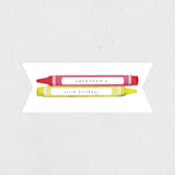 "Colorful Party" - Children's Birthday Party Stickers in Coral by heythird - Front