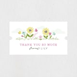 "Little Bunny" - Children's Birthday Party Stickers in Carnation by Michelle Taylor - Front