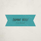 "A Goofy Birthday" - Children's Birthday Party Stickers in Teal by JeAnna Casper - Front