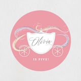 "Shimmering Princess" - Children's Birthday Party Stickers in Candy by Rebecca Durflinger - Front