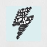 "Calling All Superheroes" - Children's Birthday Party Stickers in Captain by Maggie Maeve - Front