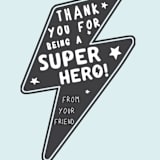 "Calling All Superheroes" - Children's Birthday Party Stickers in Captain by Maggie Maeve - In Use