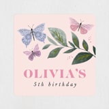 "butterfly kisses" - Children's Birthday Party Stickers in Petal by Karidy Walker - Front