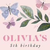 "butterfly kisses" - Children's Birthday Party Stickers in Petal by Karidy Walker - In Use