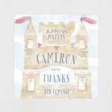 "shore-n-sandcastles" - Children's Birthday Party Stickers in Seashore by silverscreen studio - Front
