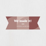 "Made it" - Children's Birthday Party Stickers in Blush by Adelyn T. - Front