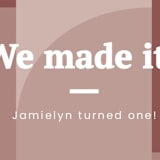 "Made it" - Children's Birthday Party Stickers in Blush by Adelyn T. - In Use