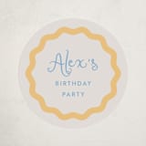 "Augusta" - Children's Birthday Party Stickers in Melon by Megan Davis - Front