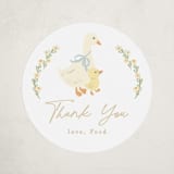 "Vintage goose" - Children's Birthday Party Stickers in Sky by Creo Study - Front