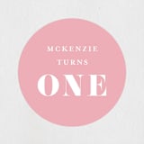 "Turning One" - Children's Birthday Party Stickers in Ebony by Kasia Labocki - Front