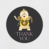 "Disney's Beauty And The Beast Be Our Guest" - Children's Birthday Party Stickers in Midnight by Erica Krystek - In Use
