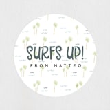 "Sun Sand and Surf" - Children's Birthday Party Stickers in Oceanside by Maggie Maeve - Front