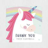 "unicorno" - Children's Birthday Party Stickers in Bubblegum by peetie design - In Use