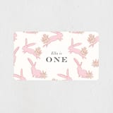 "Some Bunny" - Children's Birthday Party Stickers in Peony by Julie Murray - Front