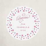 "Confetti Sparkle" - Children's Birthday Party Stickers in Berry by Olivia Raufman - Front