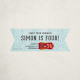 "Disney and Pixar Cars Dinoco 400" - Children's Birthday Party Stickers in Sky by Carly Reed Walker - Front