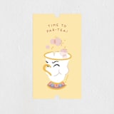 "Disney Enchanted Beauty And The Beast Tea Party" - Children's Birthday Party Stickers in Lemonade by Rebecca Smith - In Use