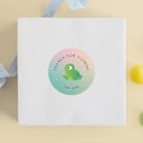 "Tiana from Disney's The Princess And The Frog" - Children's Birthday Party Stickers in Spearmint by Lori Wemple - Front