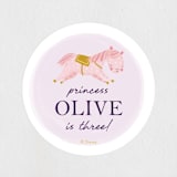 "Disney's Tangled Floral Birthday Invite" - Children's Birthday Party Stickers in Lilac by Katherine Dietz - In Use