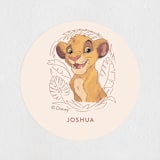 "Simba from Disney's The Lion King" - Children's Birthday Party Stickers in Bamboo by Teju Reval - In Use