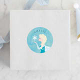 "Disney Elsa's Snowflakes" - Children's Birthday Party Stickers in Frost by Holly Whitcomb - Front