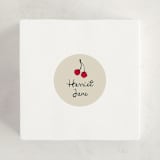 "Cherries" - Children's Birthday Party Stickers in Tomato by Kelly Watkins - In Use