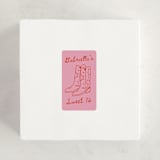 "cowboy club" - Children's Birthday Party Stickers in Cherry by Jennifer Lew - In Use