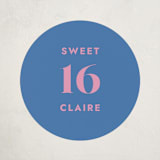 "Text" - Children's Birthday Party Stickers in Bubblegum by Megan Davis - Front