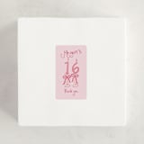 "Sixteen Bow Candles" - Children's Birthday Party Stickers in Cherry by Tamara Hilje - In Use