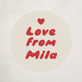 "Bubble Gum" - Children's Birthday Party Stickers in Cherry by Ani Somi - Front