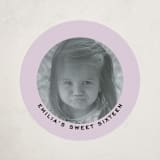 "birthday hat" - Children's Birthday Party Stickers in Ruby by Jennifer Lew - Front