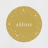"pixie" - Children's Birthday Party Stickers in Gold by Angela Garrick - Front