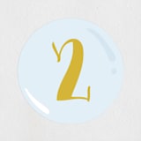 "Bubbly" - Children's Birthday Party Stickers in Butter by Ellis - Front