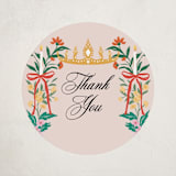 "Blooming Tiara" - Children's Birthday Party Stickers in Peony by Elly - Front