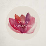 "Lotus" - Children's Birthday Party Stickers in Petal by Gwen Bedat - Front