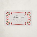 "Folklore Bloom" - Children's Birthday Party Stickers in Cherry by Ana de Sousa - Front