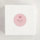 "Bonjour Bebe" - Children's Birthday Party Stickers in Carnation by Itsy Belle Studio - In Use