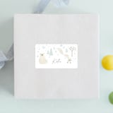 "Arctic friends" - Children's Birthday Party Stickers in Seafoam by Jennifer Wick - Front