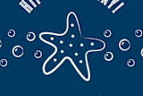 "Aquatic Doodles" - Children's Birthday Party Stickers in Ocean by Lehan Veenker - In Use