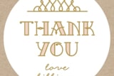 "Pink & Gold" - Children's Birthday Party Stickers in Blush by Erica Krystek - In Use