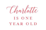 "Big Script" - Children's Birthday Party Stickers in Blush by Genna Blackburn - In Use