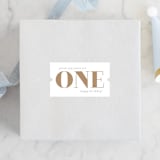 "We Are One" - Children's Birthday Party Stickers in Cloud by Phrosné Barwood - Front