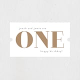 "We Are One" - Children's Birthday Party Stickers in Cloud by Phrosné Barwood - In Use