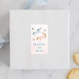 "magical unicorns" - Children's Birthday Party Stickers in Cotton Candy by Karidy Walker - Front