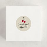 "Cherries" - Children's Birthday Party Stickers in Tomato by Kelly Watkins - In Use