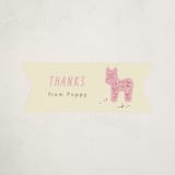 "Animal Cracker Parade" - Children's Birthday Party Stickers in Pink Sugar by Jennifer Postorino - Front