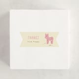 "Animal Cracker Parade" - Children's Birthday Party Stickers in Pink Sugar by Jennifer Postorino - In Use
