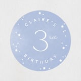 "In the Clouds" - Children's Birthday Party Stickers in Marshmallow by Robert and Stella - In Use